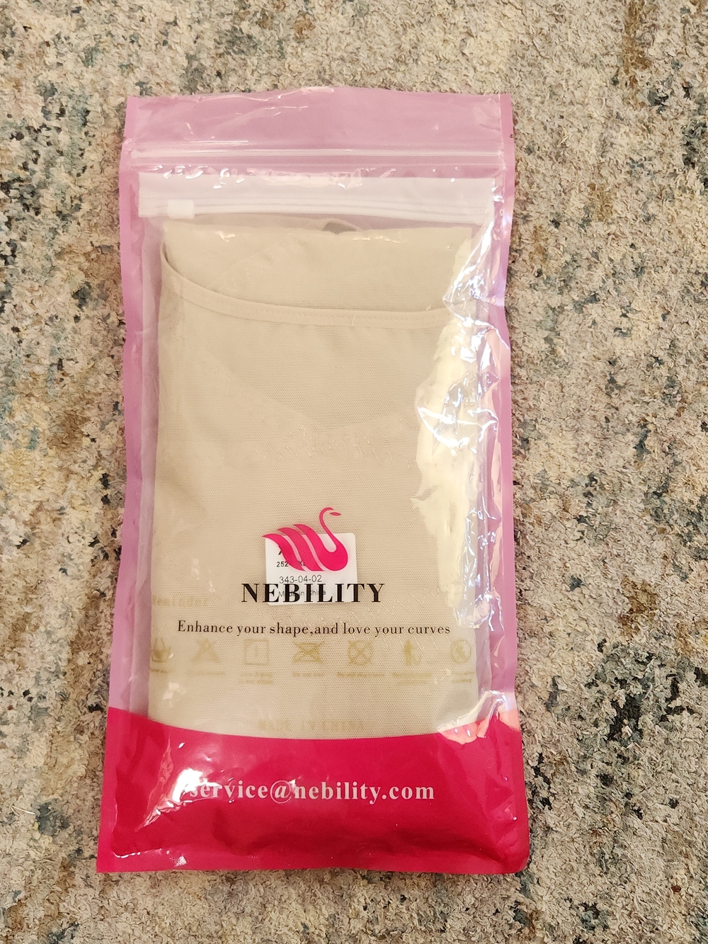Nebility Shapewear Curve Columbian- Nude Bottom Closure Tummy Back Control L